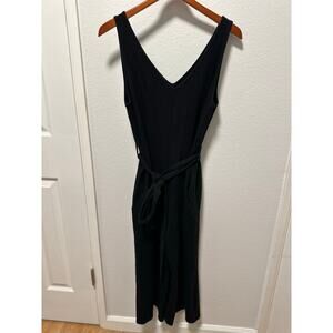 Smash and Tess Wide Leg Cropped Romper, Black, Size Large